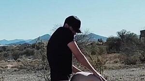 roadside fuck so risky with blonde wife!!