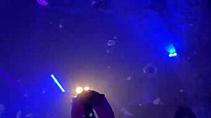 public pickup dances with nightclub girl before outdoor creampie tit bounce