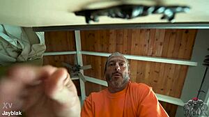 the move out turns into bareback double penetration orgy with monster cocks