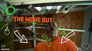 the move out turns into bareback double penetration orgy with monster cocks