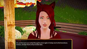 discover the playful game with the redhead's tempting curves