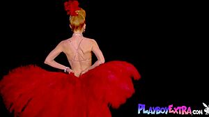 Hey check out skinny big tit blonde milf miranda stripping slutty burlesque lingerie!