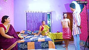 Desi Servant Catches Two Busty Bhabhis and Devar in Steamy Hindi Sex Romp at Home