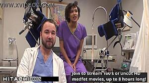 Patient Explodes in Hitachi Orgasm from Sexy Nurse Jackie Banes