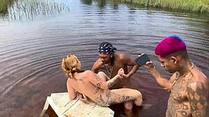 Wanna watch 5 naked Brazilian friends hike and fuck in the woods?