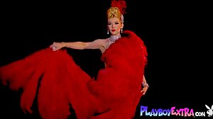 Hey check out skinny big tit blonde milf miranda stripping slutty burlesque lingerie!