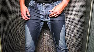 Oh man I peed my jeans then cumshot everywhere