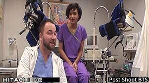 Patient Explodes in Hitachi Orgasm from Sexy Nurse Jackie Banes