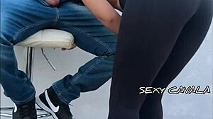 He hired me just to suck his cock but craved fucking my tight pussy too