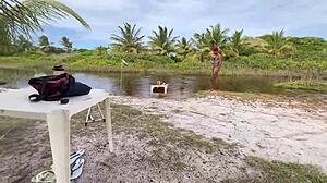 Wanna watch 5 naked Brazilian friends hike and fuck in the woods?