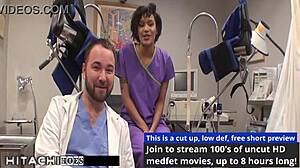 Patient Explodes in Hitachi Orgasm from Sexy Nurse Jackie Banes