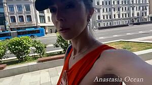 cute delivery guy returns for flowers and hot blowjob surprise