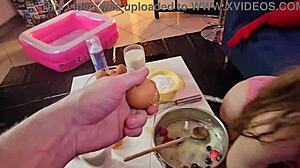 alice maze bakes valentine cake with ass milk spew cocktail fisting deepthroat rough puking face vomit fuck