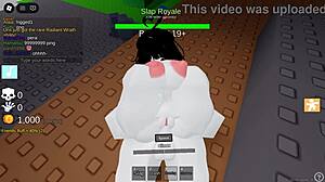 me and this busty futanari egirl go at it hard in roblox