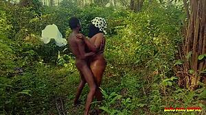 Sweet college babe spreads wet pussy for outdoor orgasm sex hidden in bushes with stranger