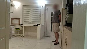 cute delivery guy returns for flowers and hot blowjob surprise