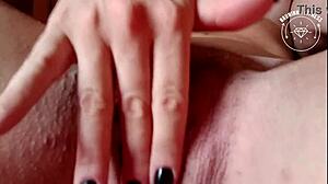 Hot Athletic Brunette Fingers Huge Clit Till Gushing Orgasm!