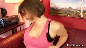 i couldn't resist this slutty brunette at the fake casting bent over doggystyle pounding