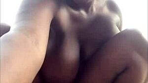 curvy ebony girlfriend with huge tits and ass fucks pussy outdoors first time