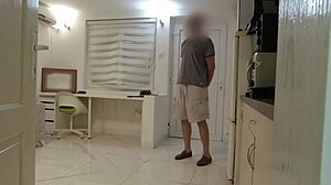 cute delivery guy returns for flowers and hot blowjob surprise