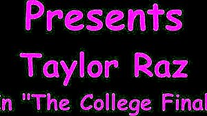Taylor Raz spreads shaved pussy with dildo vibrator backstage as college nurse patient in hospital fetish