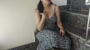 indian sara 18 yo teen rides stepdad's cock with wet pussy licking in hindi