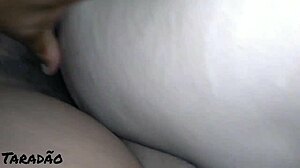 He fucks the bbw's ass until he cums