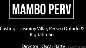 Brazilian Ebony Princess Jasminy Villar Gaped by Two Huge White Cocks DAP