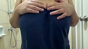 Indian Desi Housewife Excitedly Plays with Her Milky Big Natural Boobs on Homemade Video
