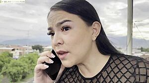 colombian mother-in-law huge natural tits joins stepdaughter to fuck muscular construction worker hard