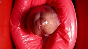 bold dinosaur machine pounds oiled redhead fuckdoll's tight wet pussy nonstop