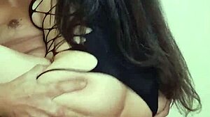 petite moans wildly on old man's anal before gulping cum