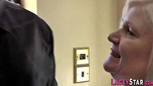 british granny kneels outdoors slurping massive black cock eagerly