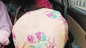 aunty whispers dirty romantic lines during hot desi car sex