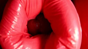 bold dinosaur machine pounds oiled redhead fuckdoll's tight wet pussy nonstop