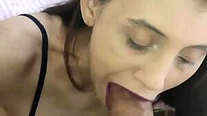 petite moans wildly on old man's anal before gulping cum