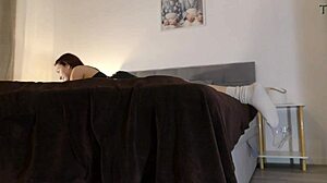 hey redhead, bored in bedroom? watch her ditch panties for tight shaved pussy reveal!