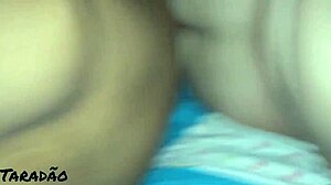 He fucks the bbw's ass until he cums