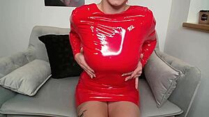 hot german girl strips out of sexy news fetish outfit slowly