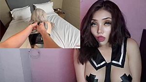 rubbing her huge tits blonde mature slut begs for deep anal creampie pounding till she explodes in orgasm