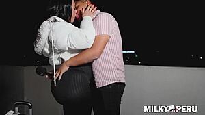 damn i wanna suck that dick... gorgeous peruvian brazilian flaunts her massive ass during interview