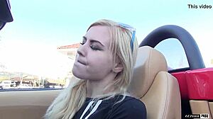 hot blonde in garter heels rims then takes monster cock deep in ass 😍🍑