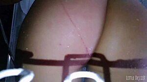 Sexy College Latina Spanks Big Ass Hard In Shower