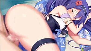 princess connect's mifuyu tempts with her creampie-filled sex scene