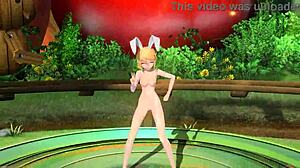 kagamine rin's big tits pussy and ass exposed in full nude mod