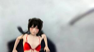 skinny teen gets her tight holes banged hard by two throbbing cocks