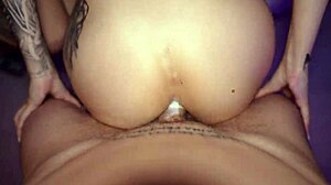 sneaky stepbro tricks girlfriend into anal pounding and double blowjob