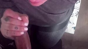 girlfriend deepthroats every inch of cock before work