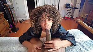beautiful aunt misty stone slurps ray black's monster ebony cock