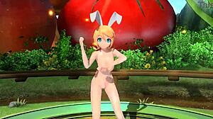 kagamine rin's big tits pussy and ass exposed in full nude mod